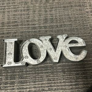 “LOVE” light up decor sign